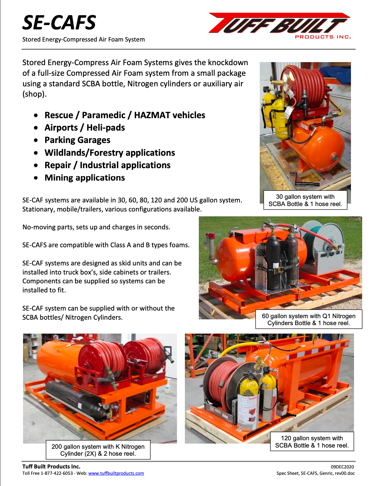 Stored Energy Compressed Air Foam Systems