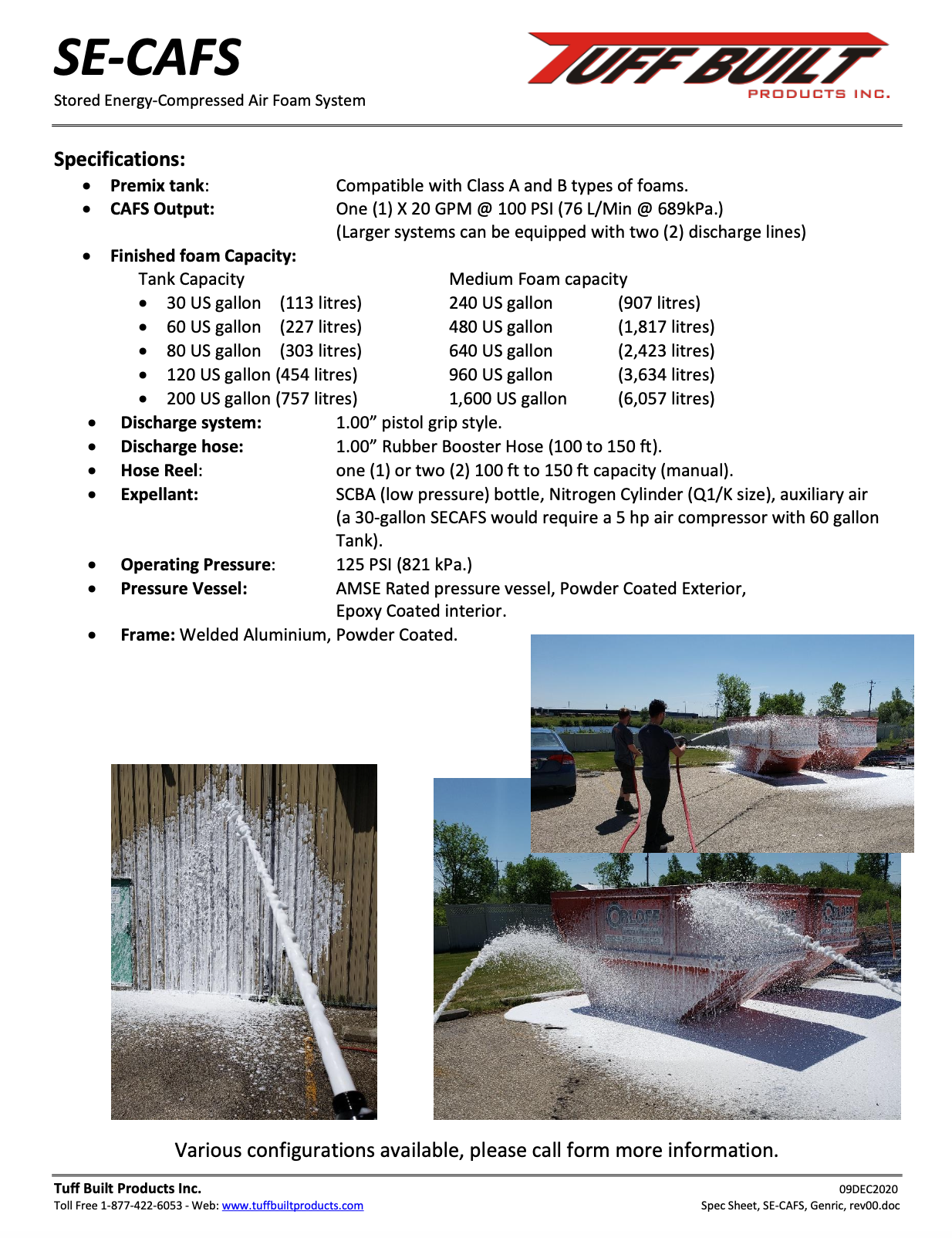 Stored Energy Compressed Air Foam Systems